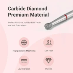 Inverted Tapered Cuticle Clean Nail Drill Bit 6,7mm