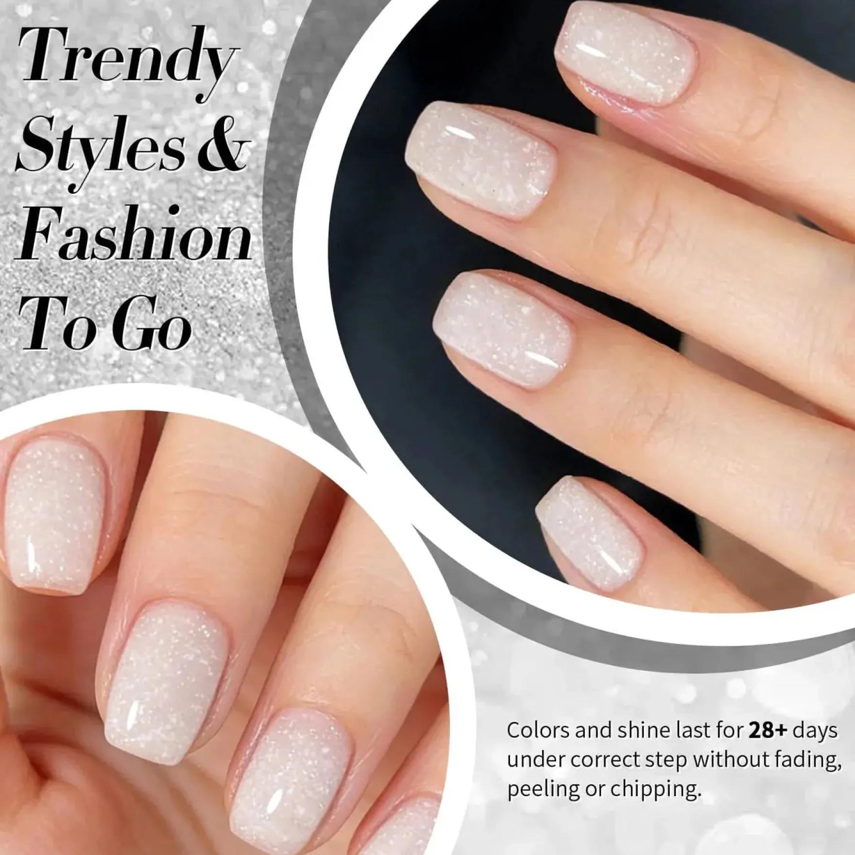Jelly Nude Snow Glitter Gel JN90