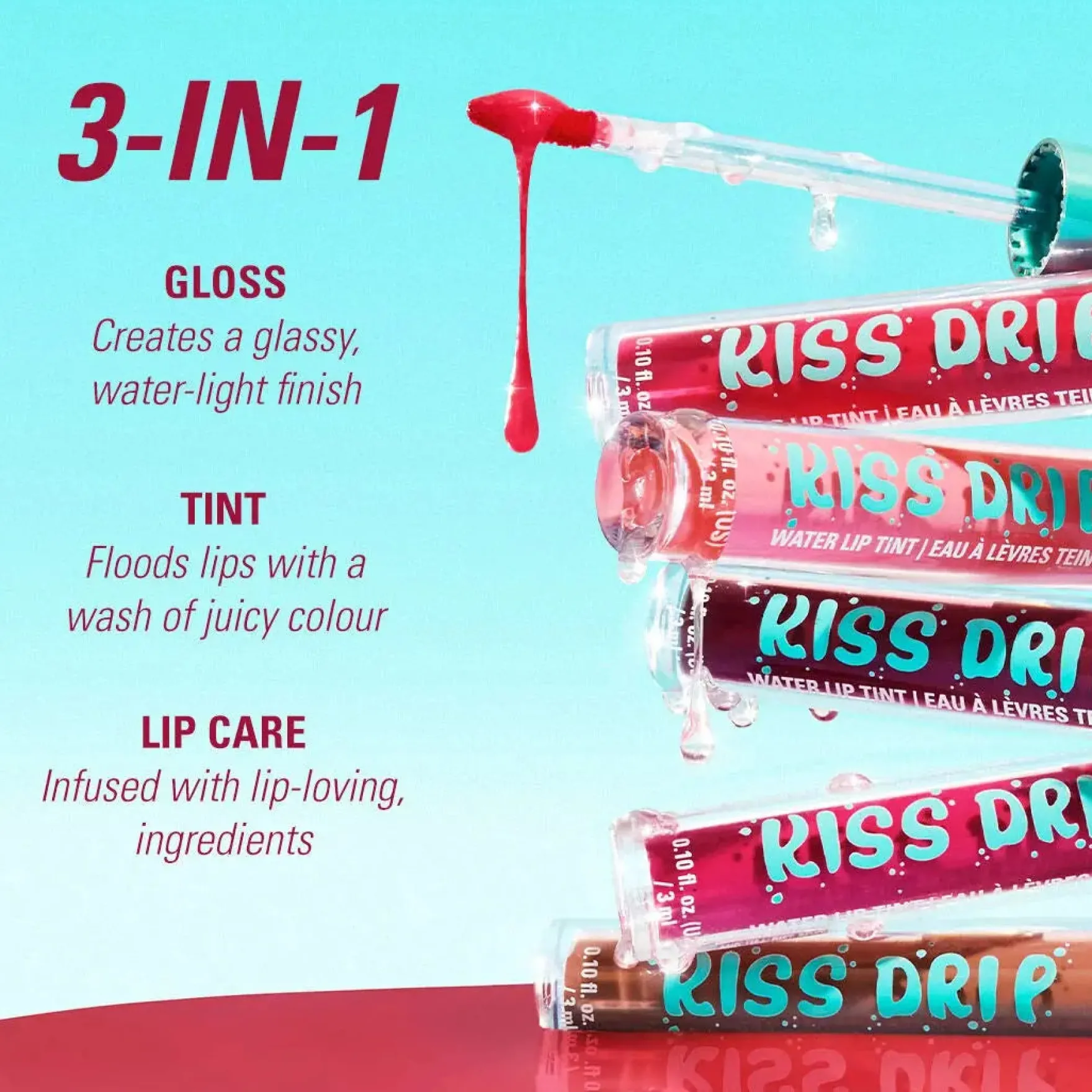 Kiss Drip Water Lip Tint Peach Fizz