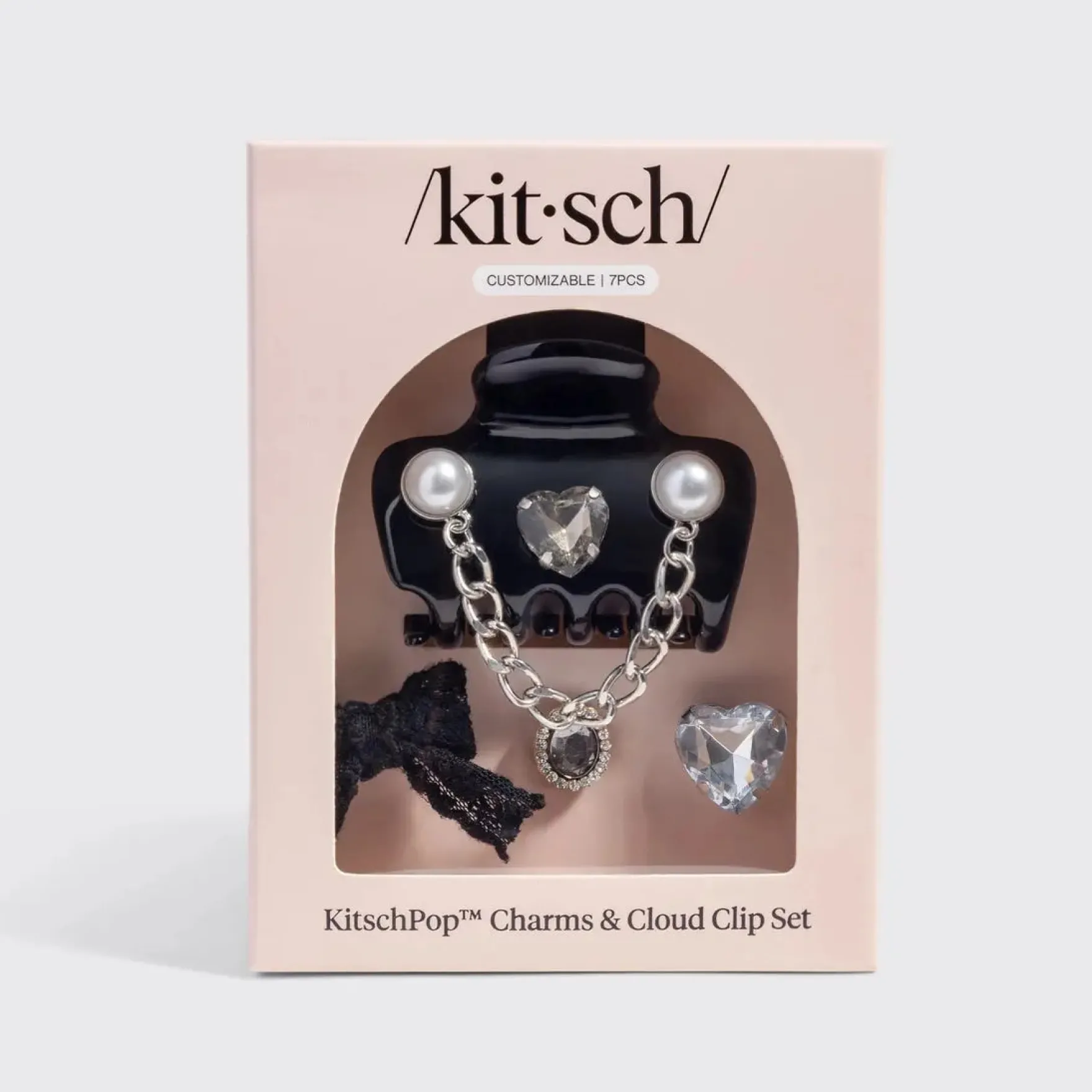 KitschPop Charms & Cloud Clip Set Vintage Black