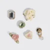 Kitschpop Charms 6pc Set Vintage Ivory