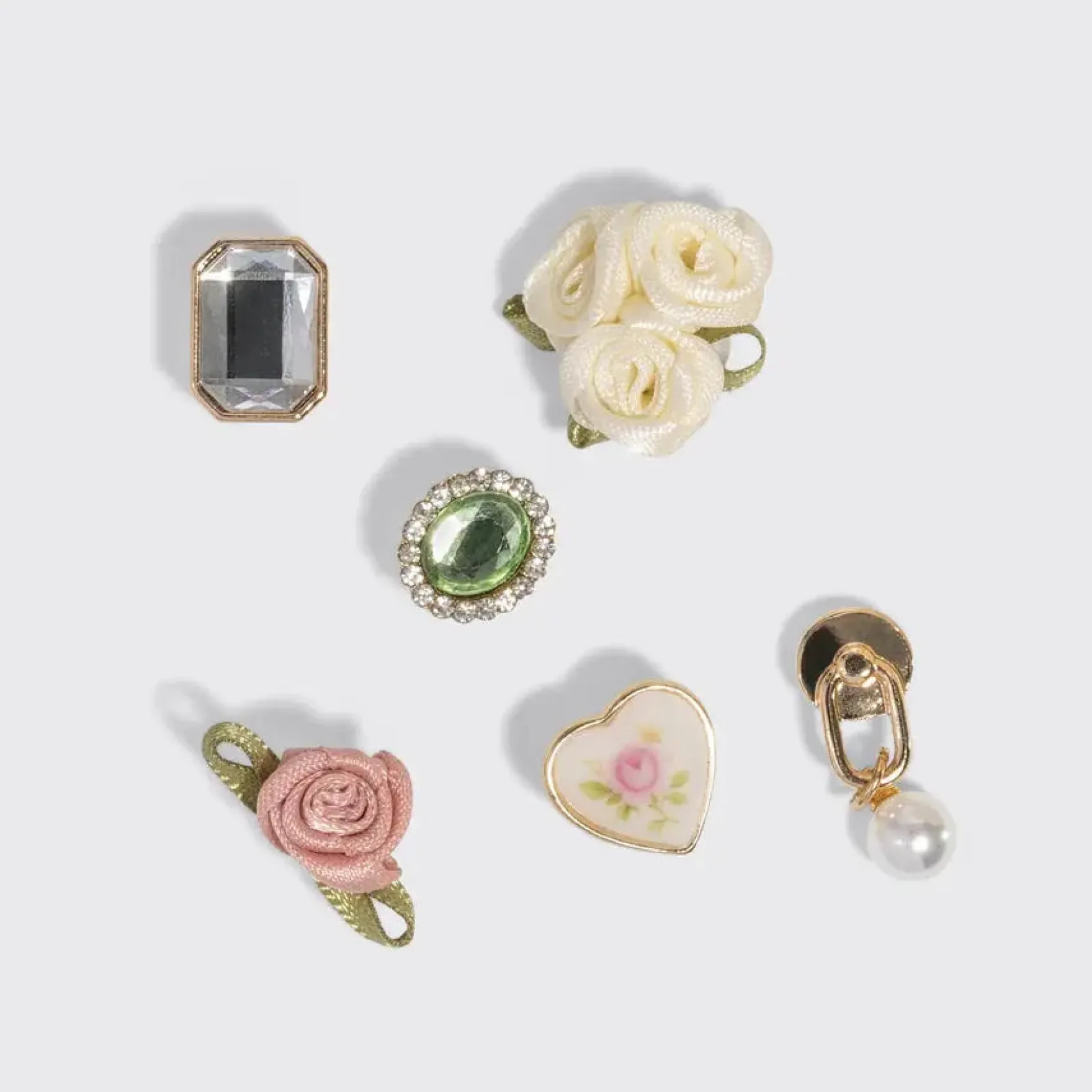 Kitschpop Charms 6pc Set Vintage Ivory