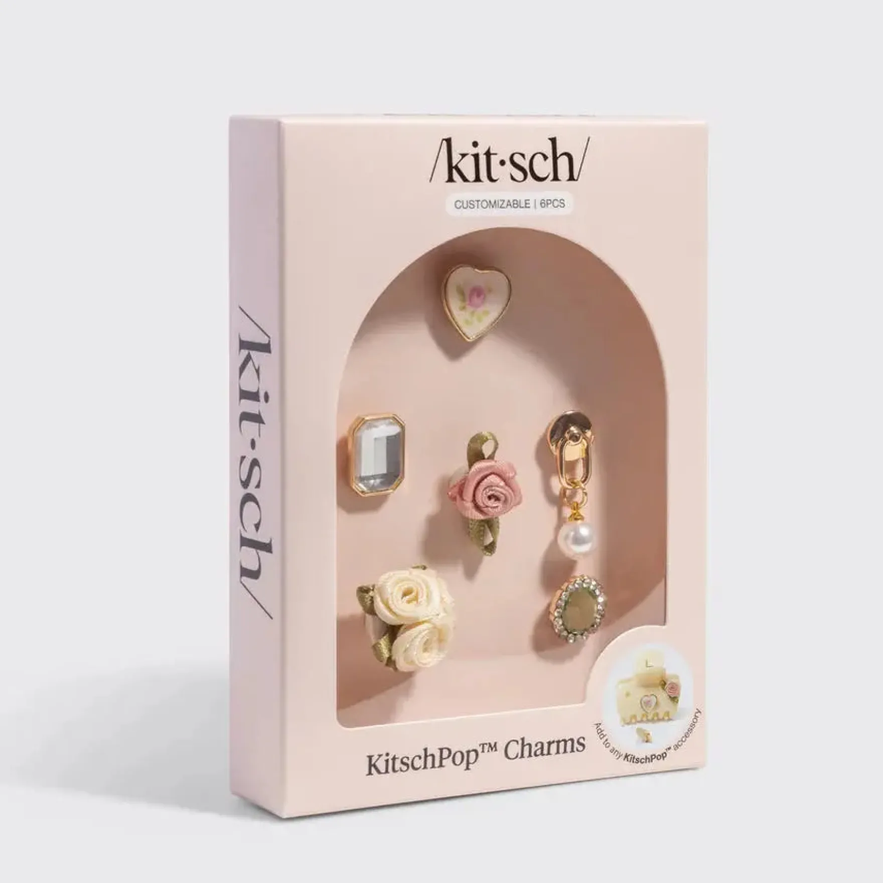 Kitschpop Charms 6pc Set Vintage Ivory
