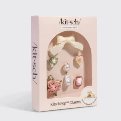 Kitschpop Charms 6pc Set Vintage Pink