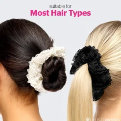 Lace Scrunchies Black & White