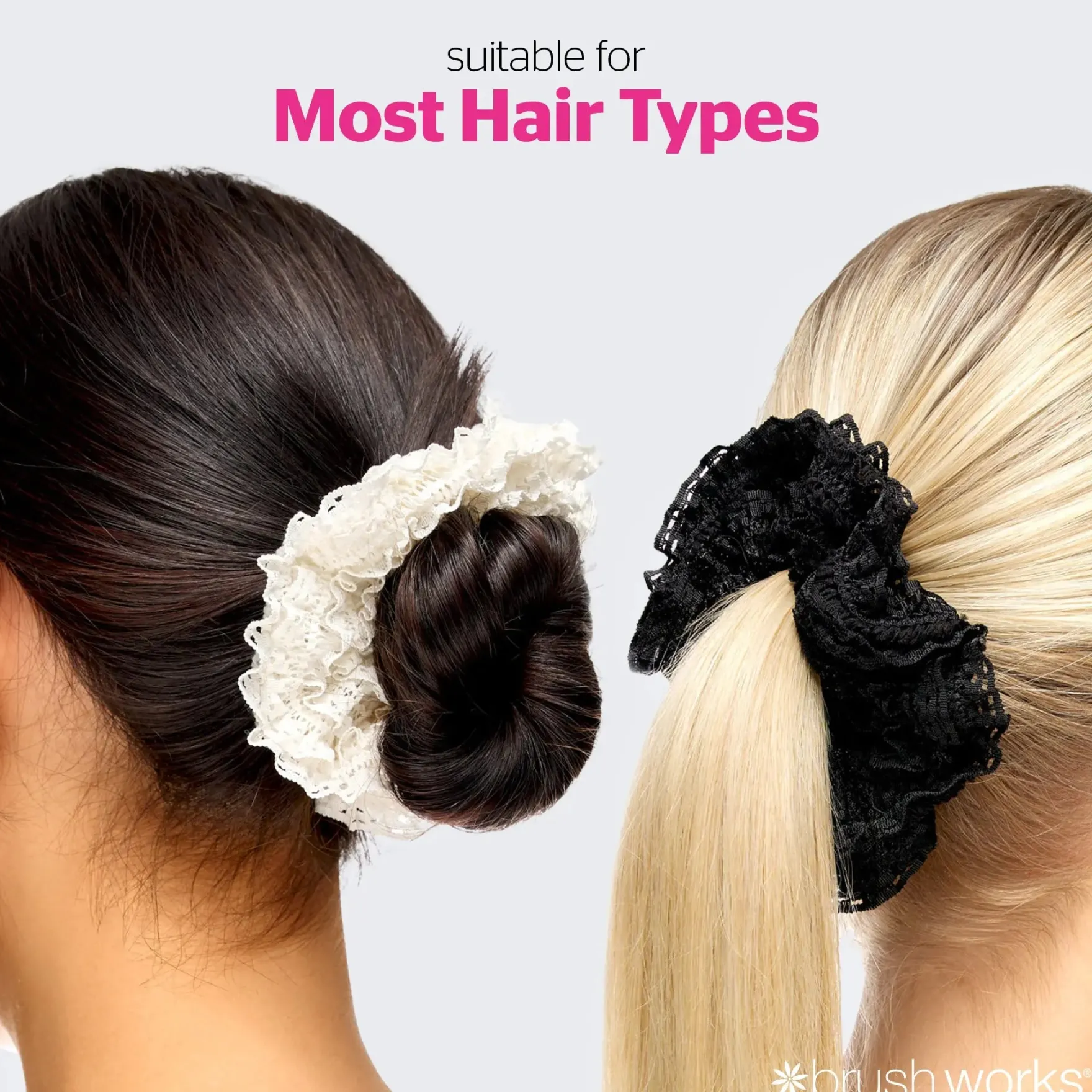 Lace Scrunchies Black & White