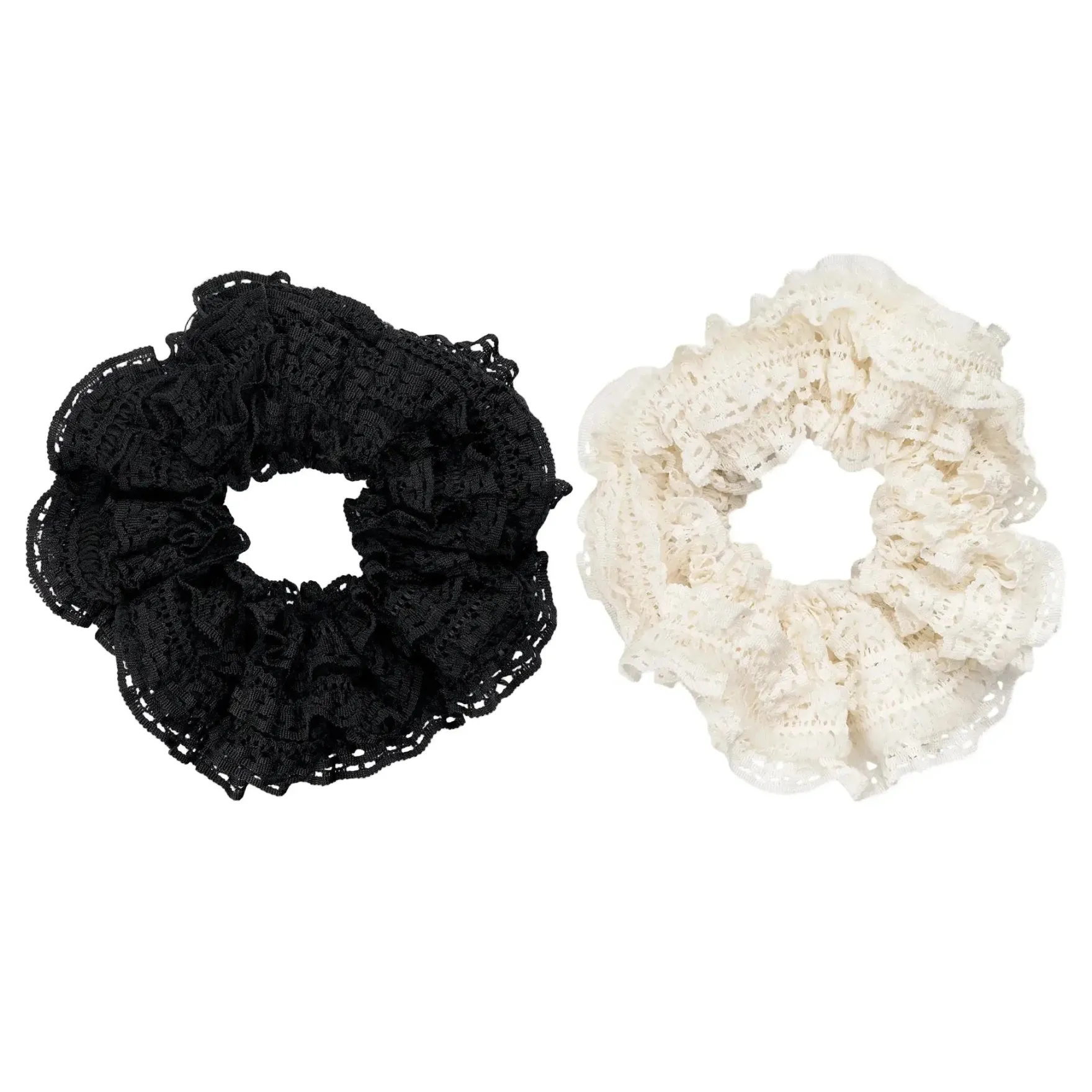 Lace Scrunchies Black & White