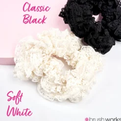 Lace Scrunchies Black & White