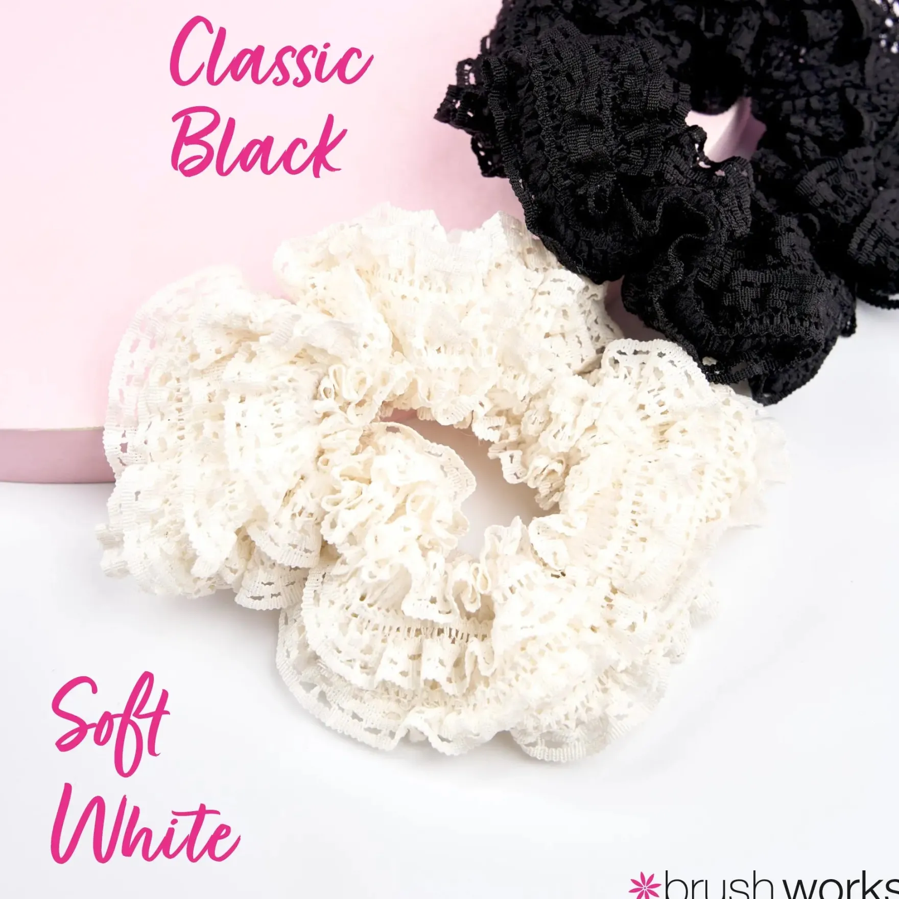 Lace Scrunchies Black & White