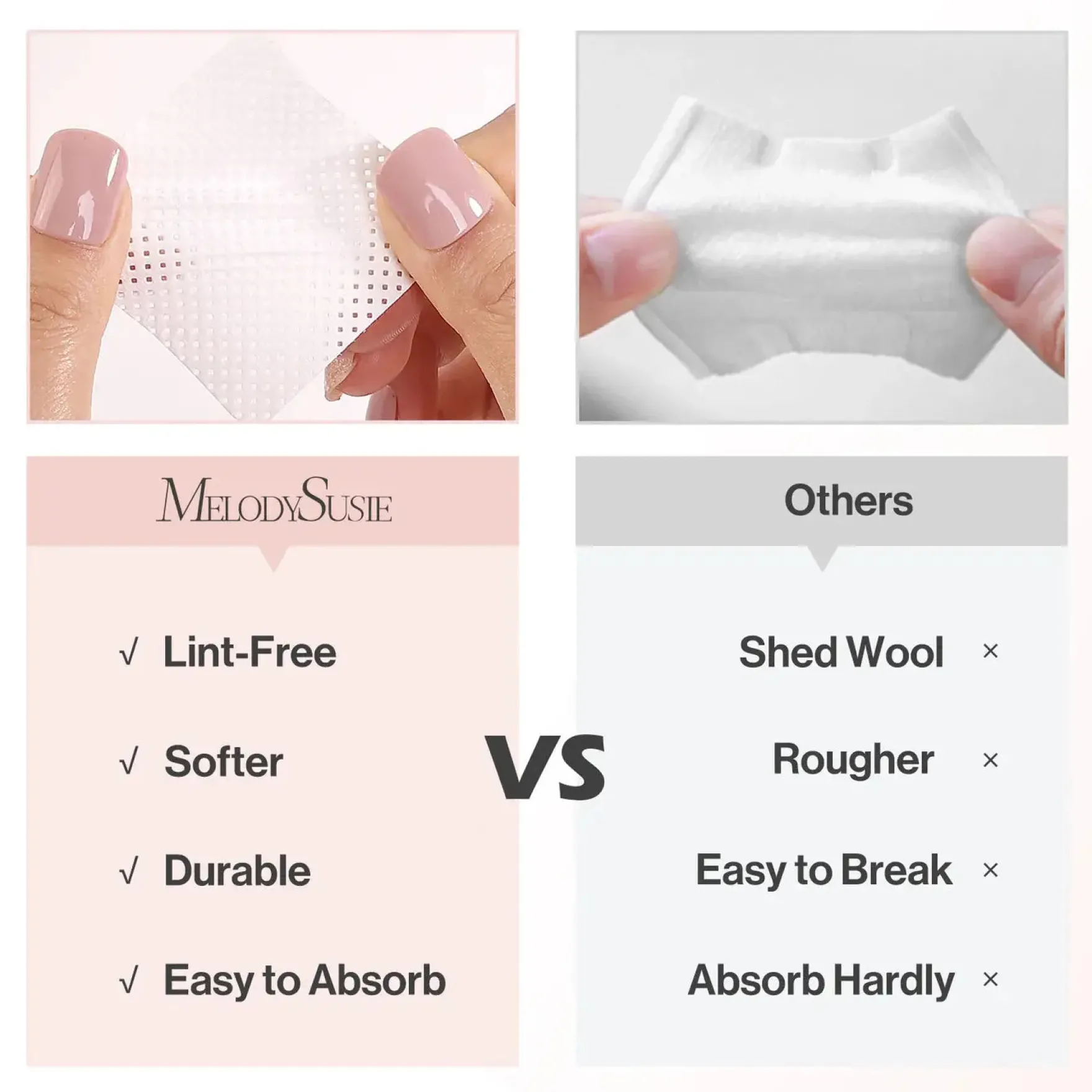Lint Free Nail Wipes 1050Pcs