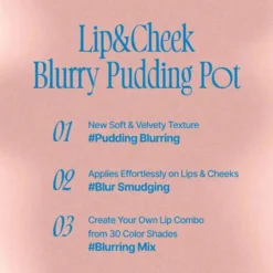 Lip & Cheek Blurry Pudding Pot RS03 Faded