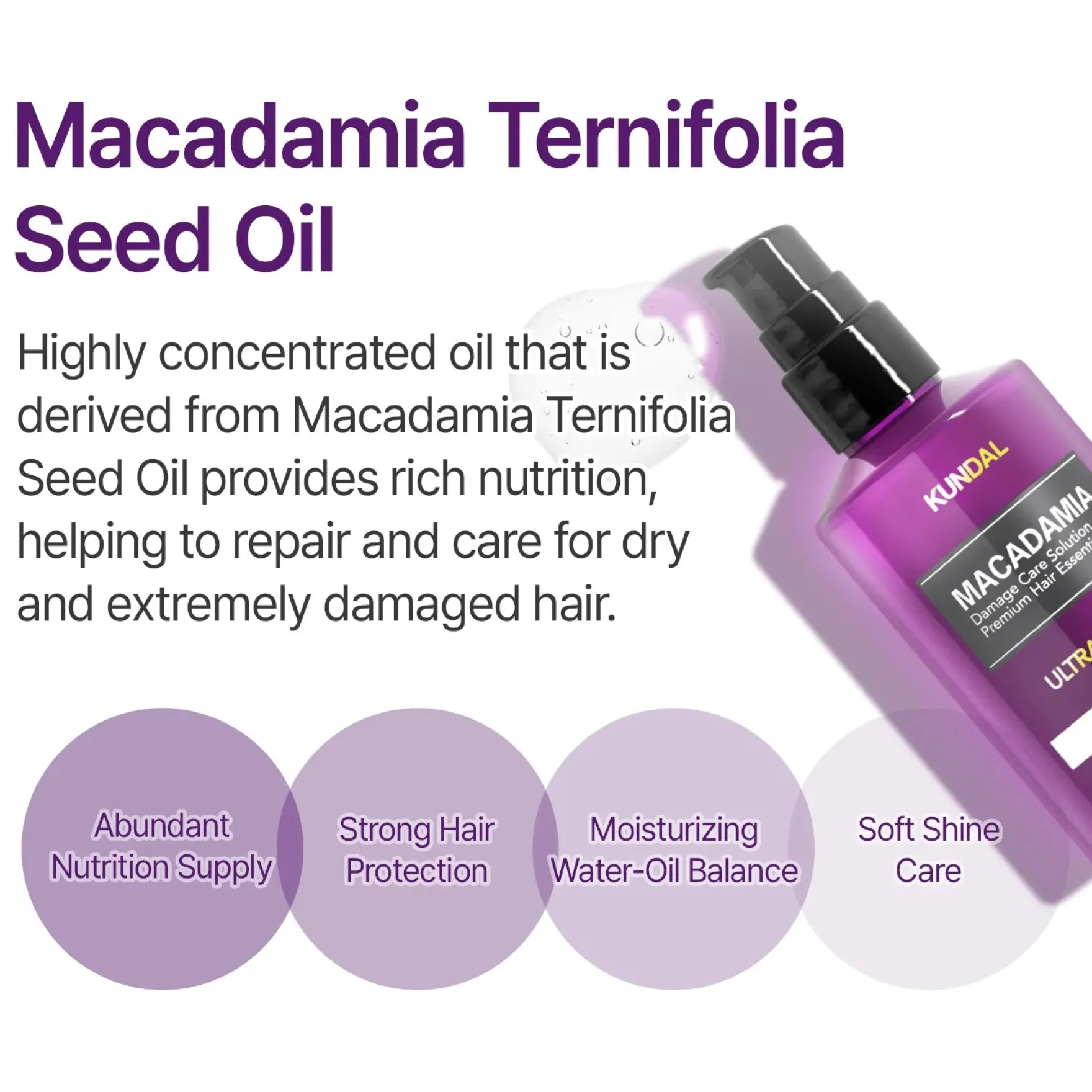 Macadamia Hair Serum Amber Vanilla