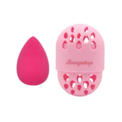 Makeup Sponge Hot Pink + Case Set