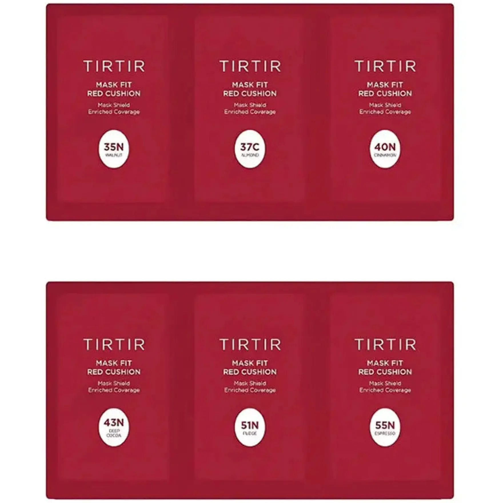 Mask Fit Red Cushion 6 Shade Trial Kit