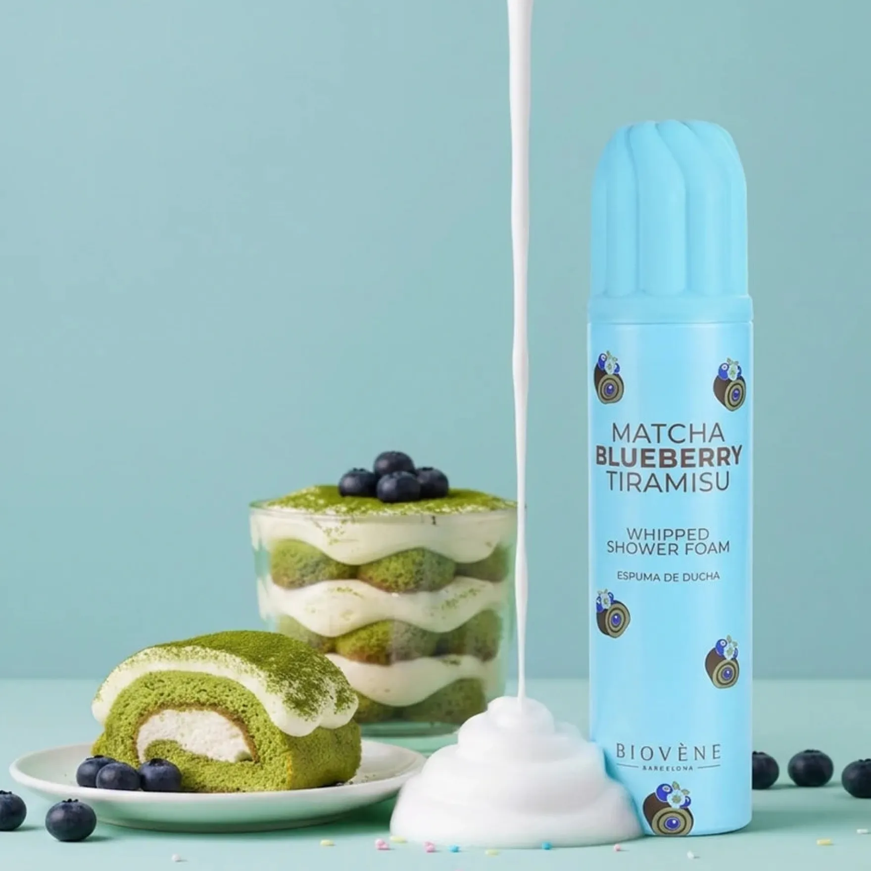 Matcha Blueberry Tiramisu Whipped Shower Foam