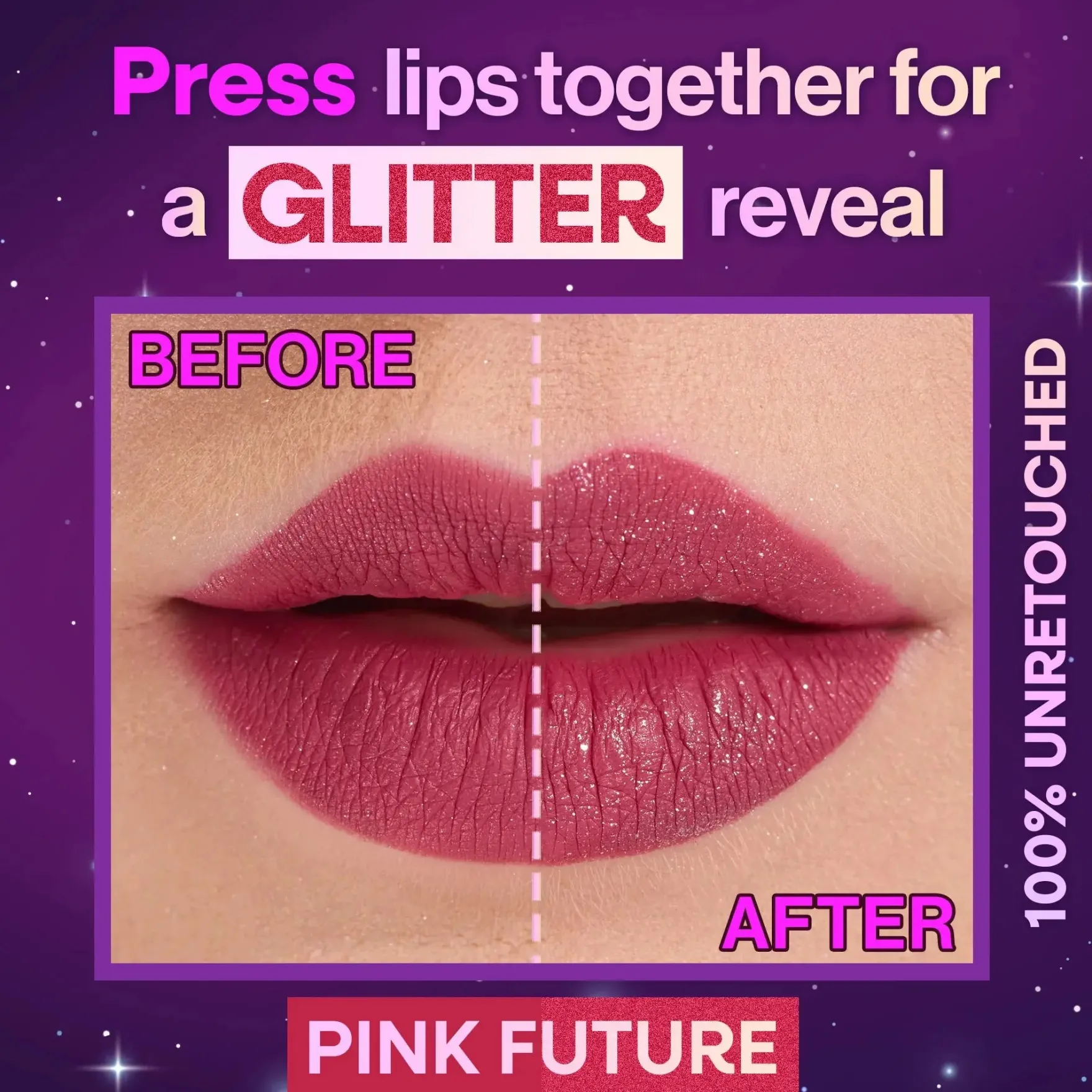 Mega Glitter Shimmer Liquid Lipstick Pink Future