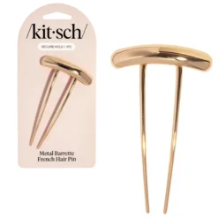 Metal Barette French Hair Pin Gold