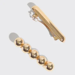 Metal Barrettes Gold