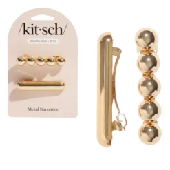 Metal Barrettes Gold