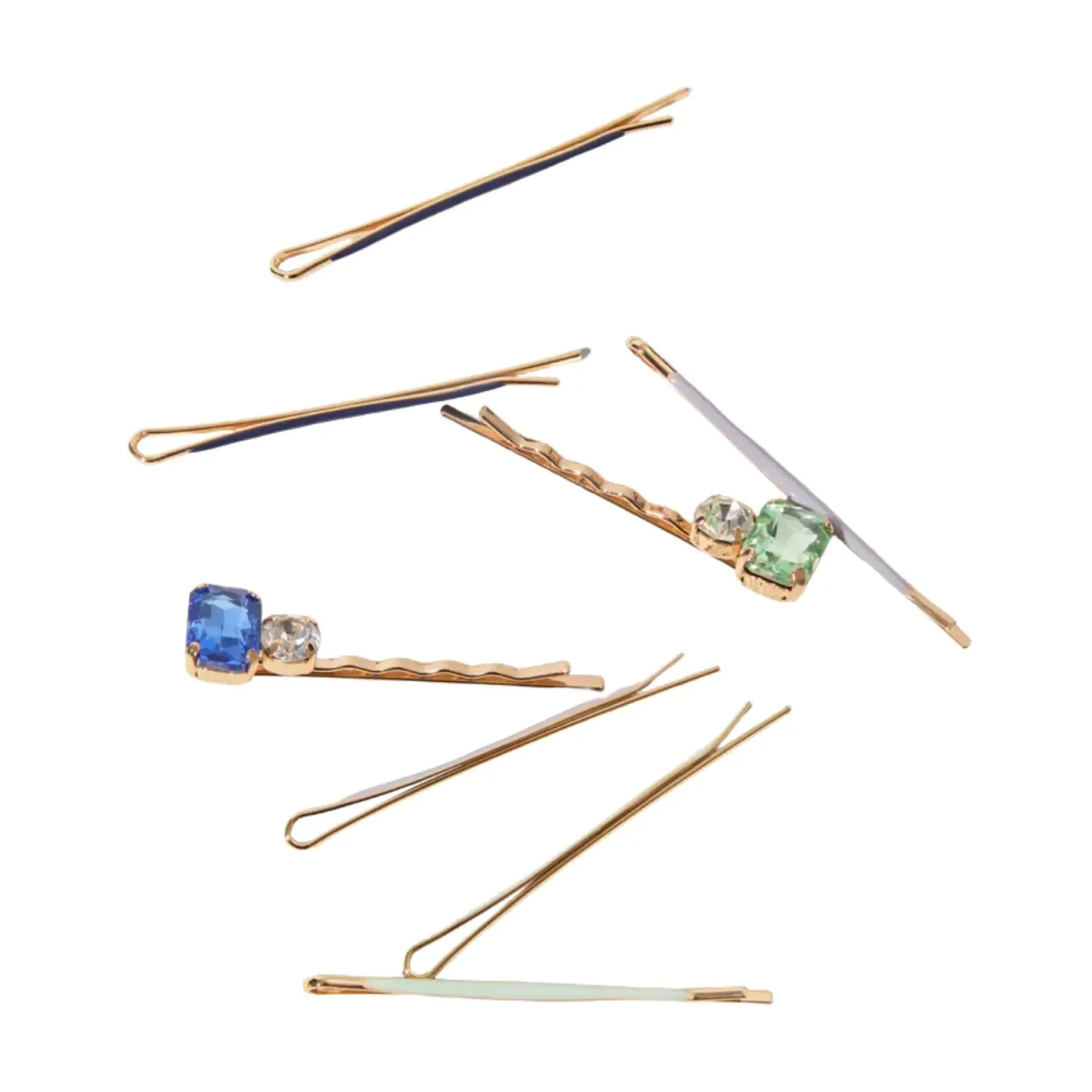 Metal Cloud & Gem Pins Set Garden Bouquet