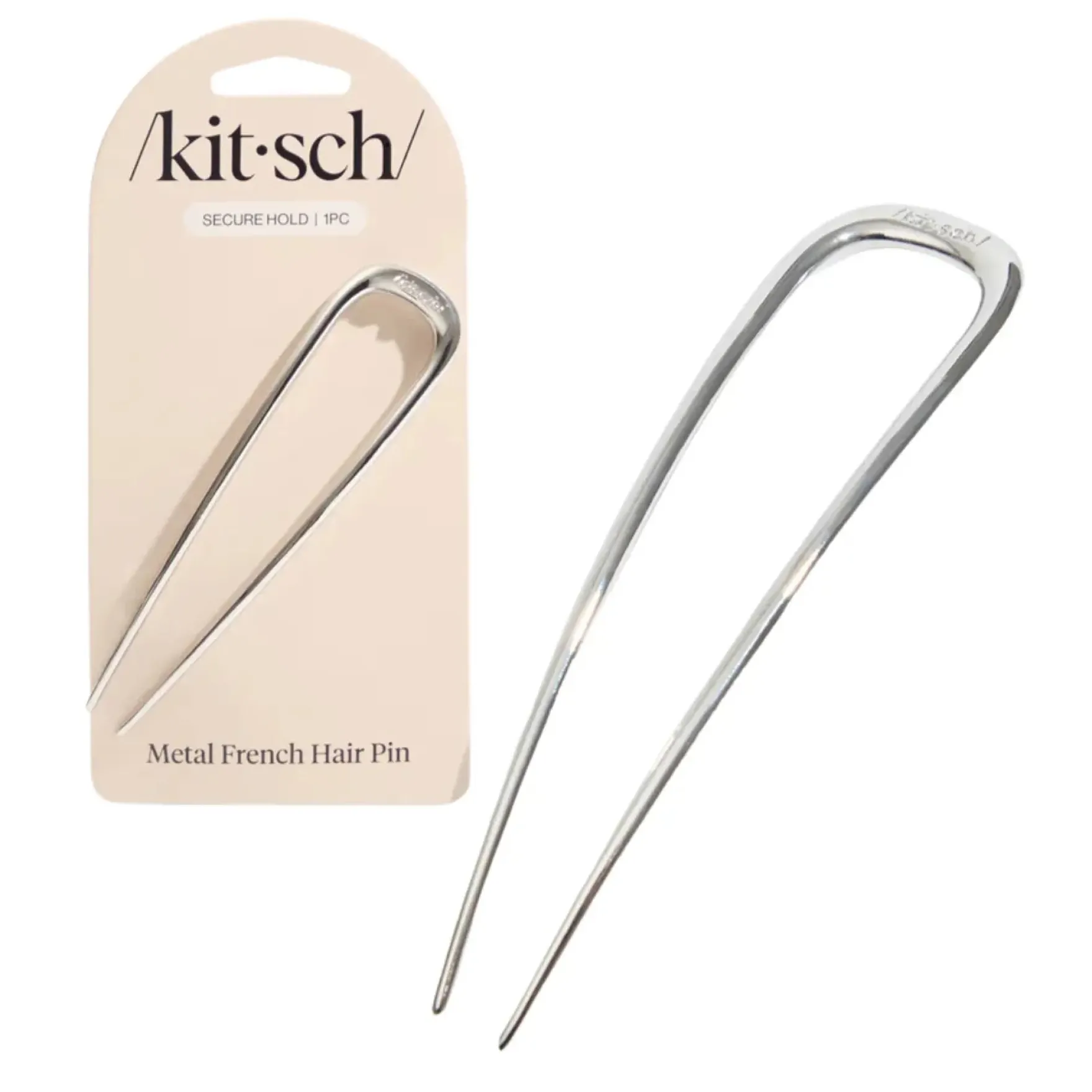 Metal French Hair Pin Silver