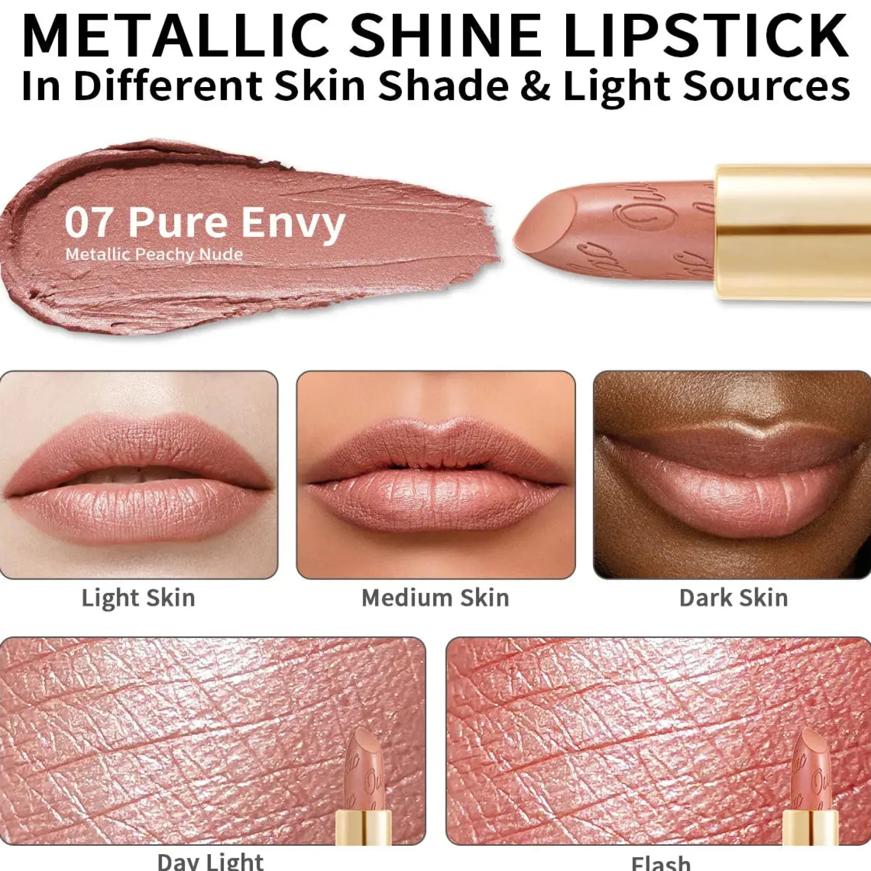 Metallic Shine Lipstick 07 Pure Envy