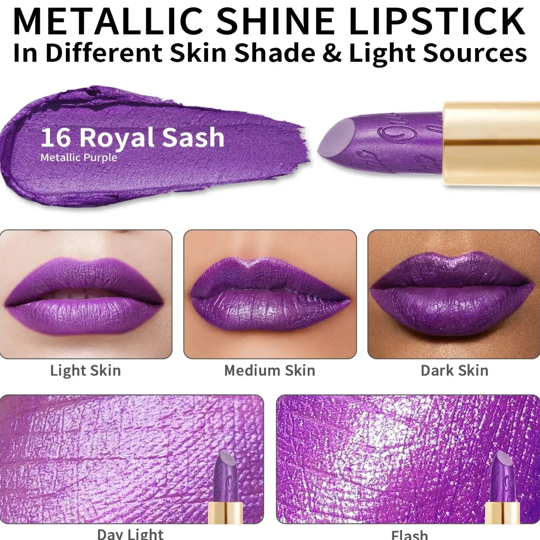 Metallic Shine Lipstick 16 Royal Sash