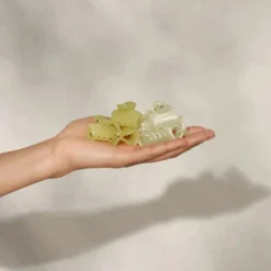 Mini Jelly Cloud Clips 8pc Set Pearlized Cream & Butter Yellow