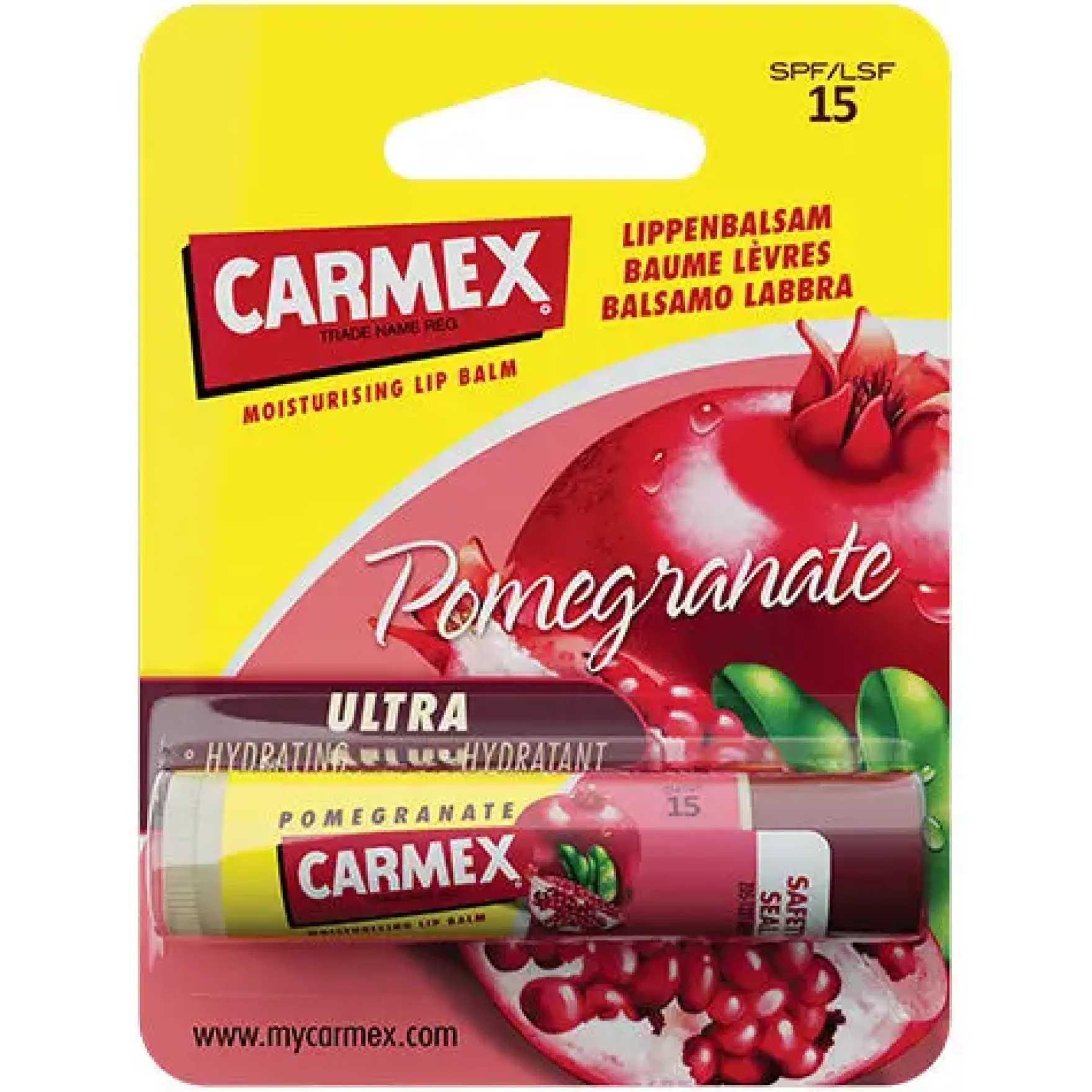 Moisturizing Lip Balm Classic Stick Pomegranate SPF15