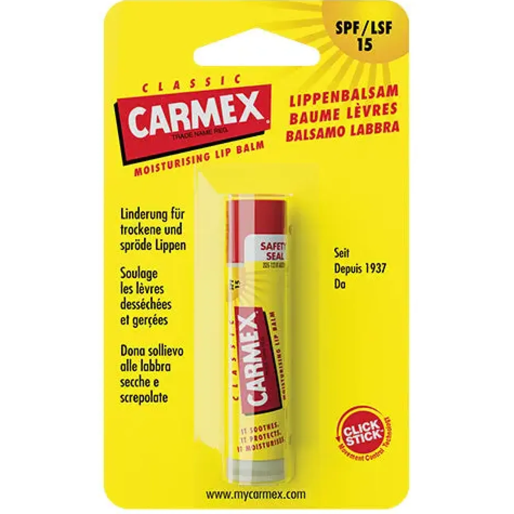 Moisturizing Lip Balm Classic Stick SPF15