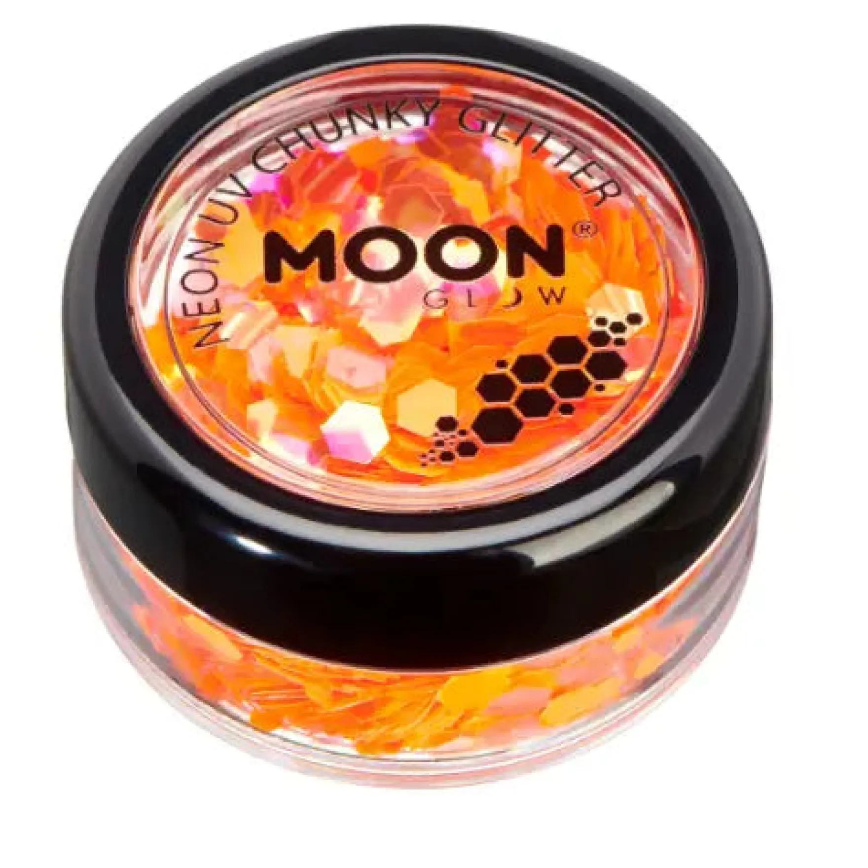 Moon Glitter Neon UV Chunky Glitter Orange