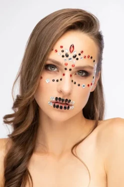 Moon Terror Halloween Face Jewels Day of the Dead