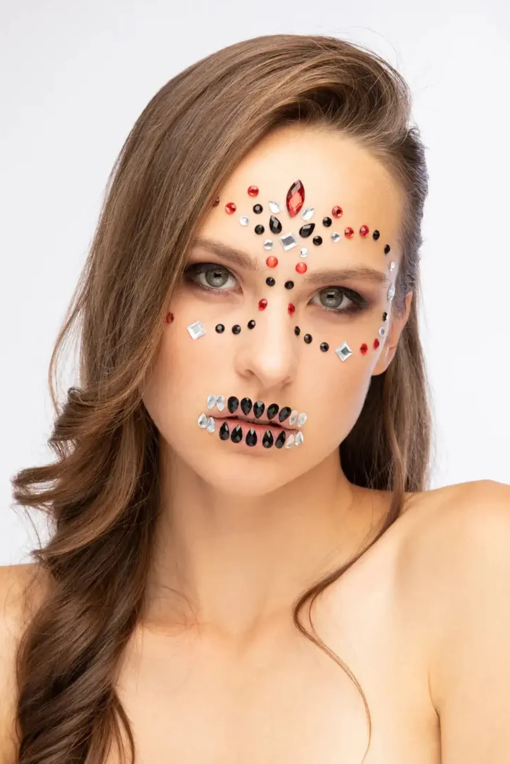 Moon Terror Halloween Face Jewels Day of the Dead