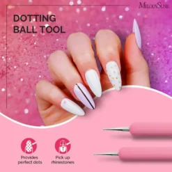 Nail Art Brushes Set Pink 6Pcs