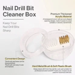Nail Drill Bits Cleaner Box