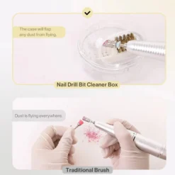 Nail Drill Bits Cleaner Box