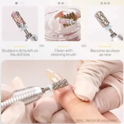 Nail Drill Bits Cleaner Box