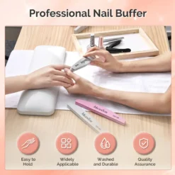 Nail Files and Buffers Set 100/180 Grit 9Pcs