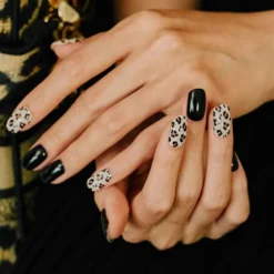 Nail Strips Leopard Black