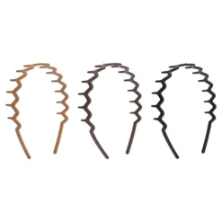 Neutral Zig Zag Headbands Set Matte
