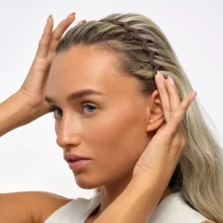 Neutral Zig Zag Headbands Set Matte
