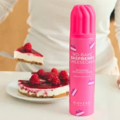 No-bake Raspberry Cheesecake Whipped Shower Foam