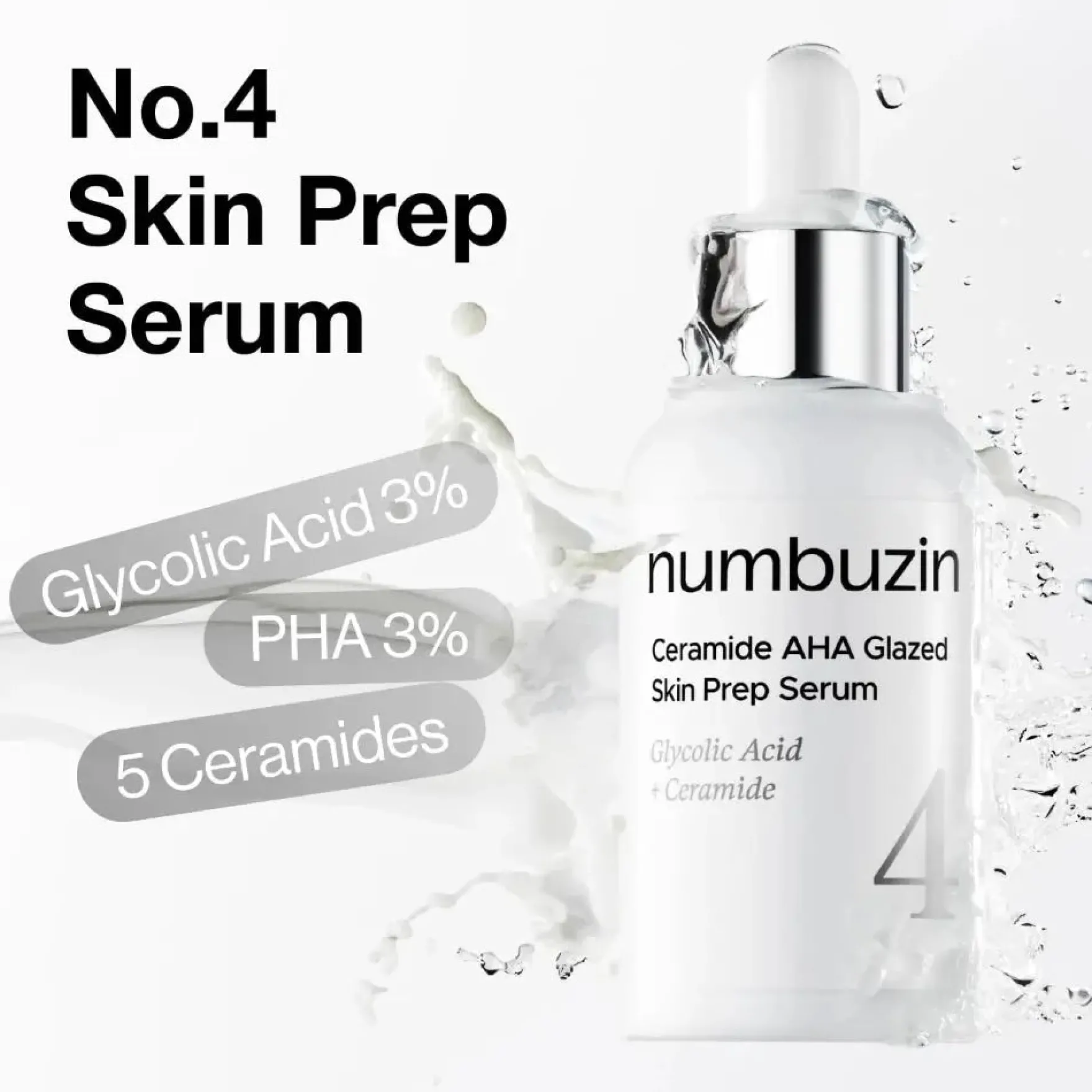 No.4 Ceramide AHA Glazed Skin Prep Serum