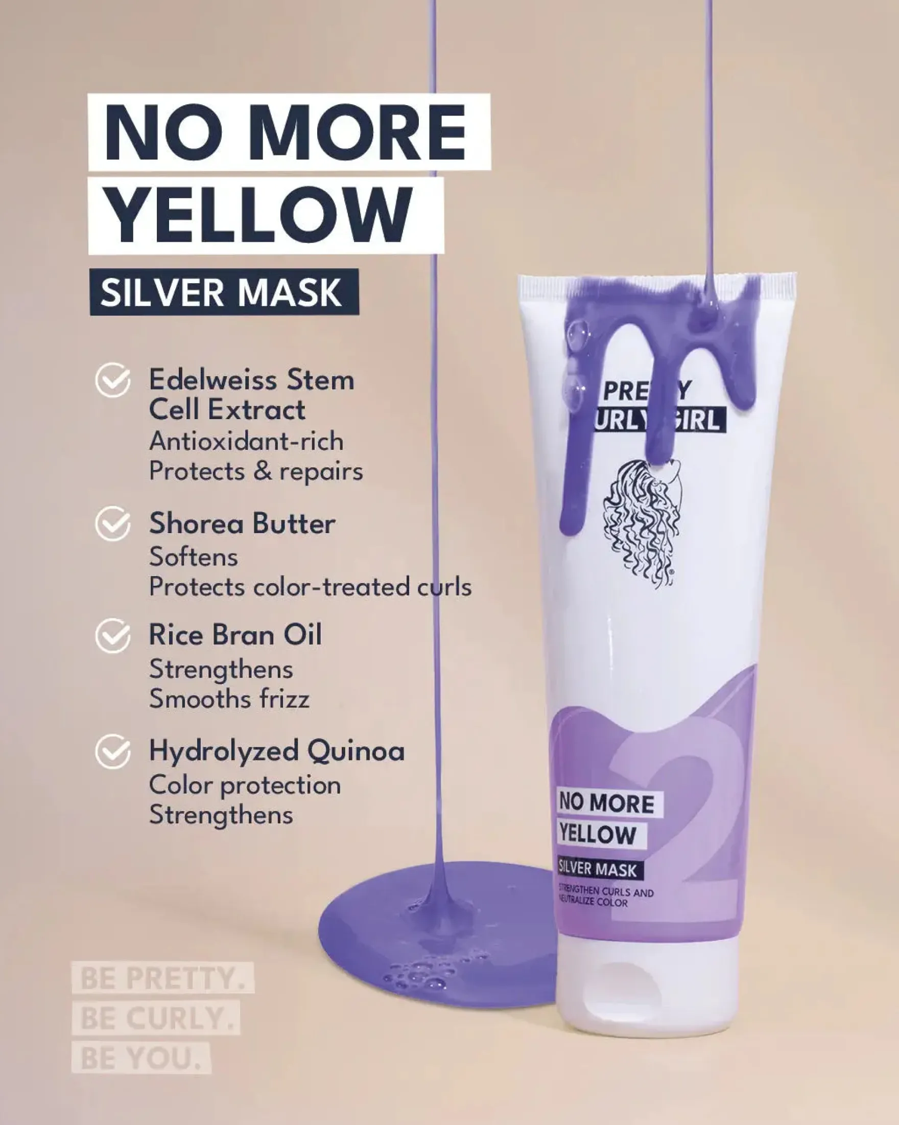 No More Yellow Silver Mask