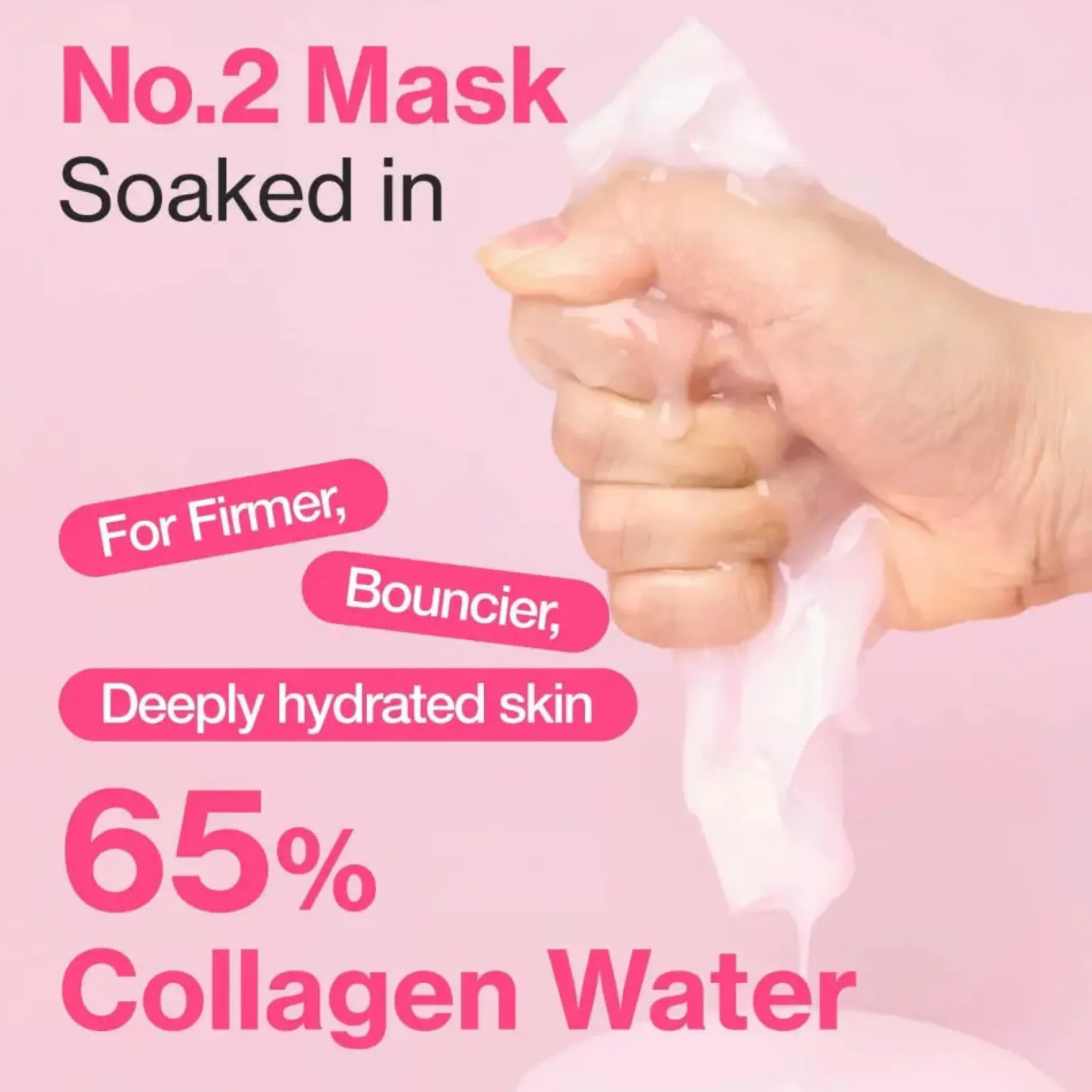No.2 Rose PDRN Overnight Collagen Mask 4-Pack