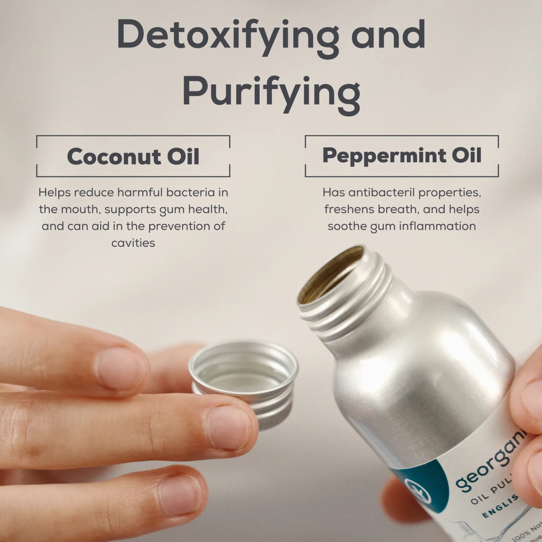 Oil Pulling Mouthwash English Peppermint