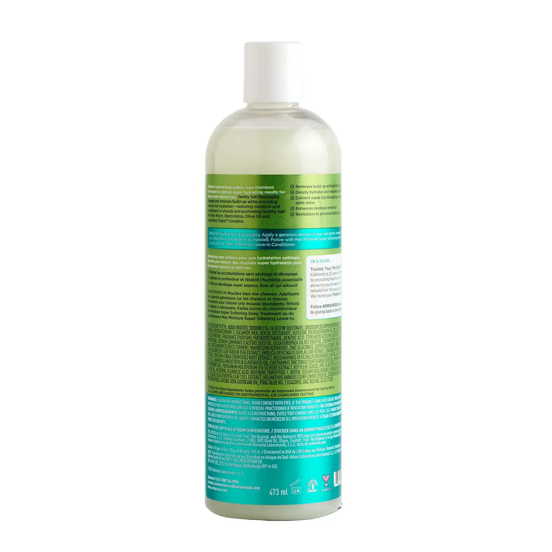 Olive Oil Max Moisture Rice Water Shampoo