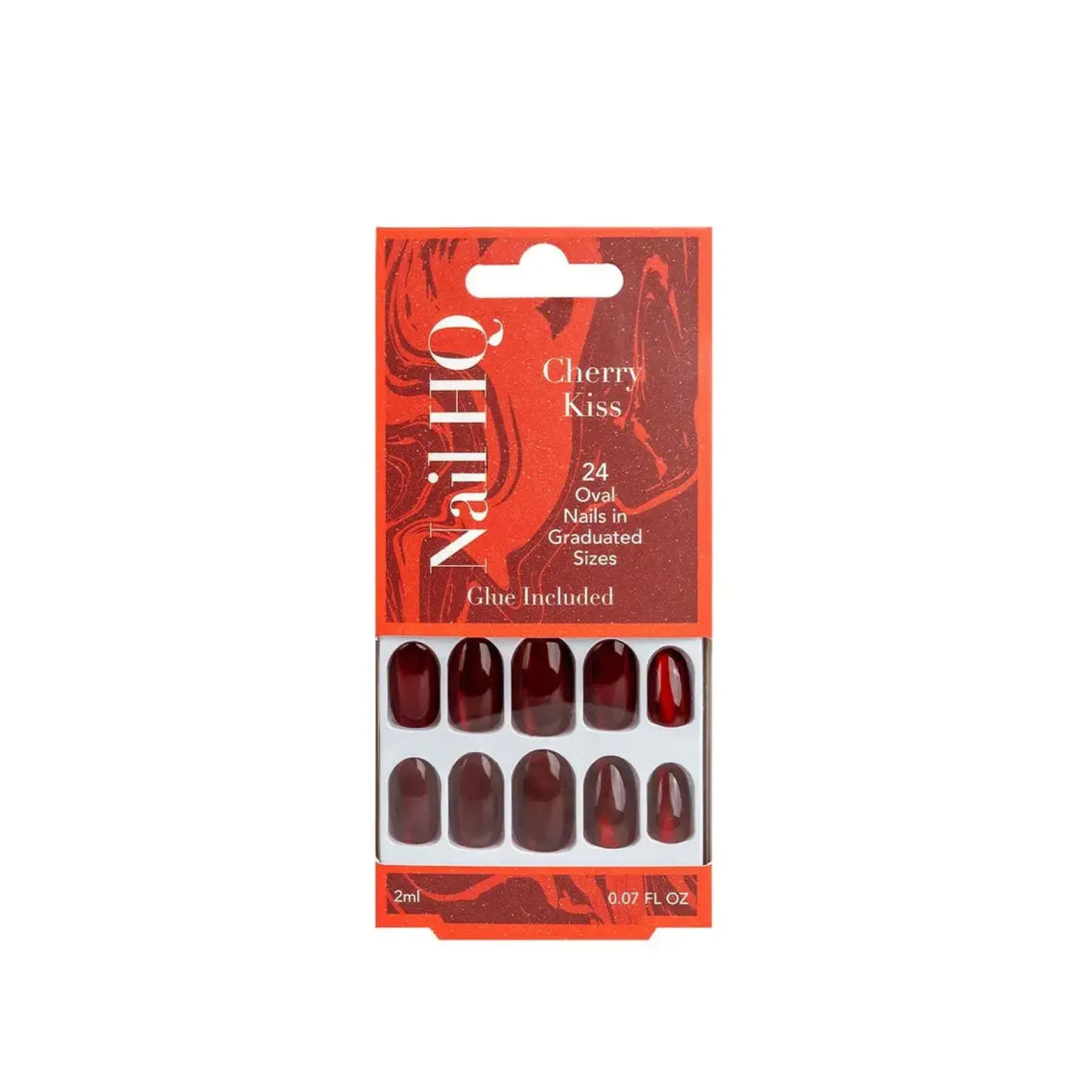 Oval Cherry Kiss Cat Eye Nails
