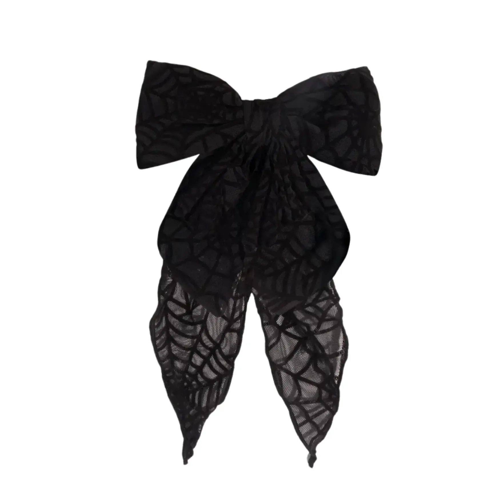 Oversized Bow Hair Clip Spiderweb