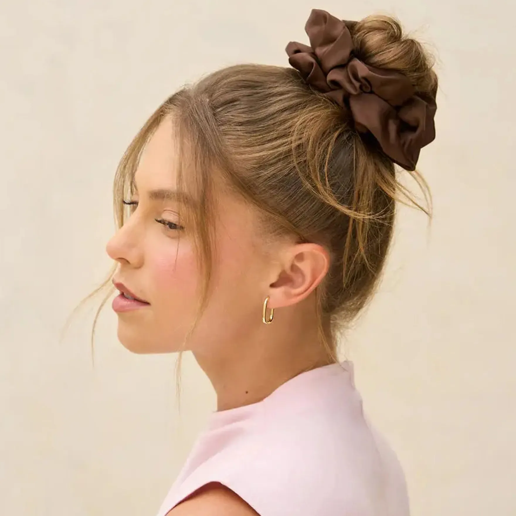 Oversized Scrunchies Black & Chocolate